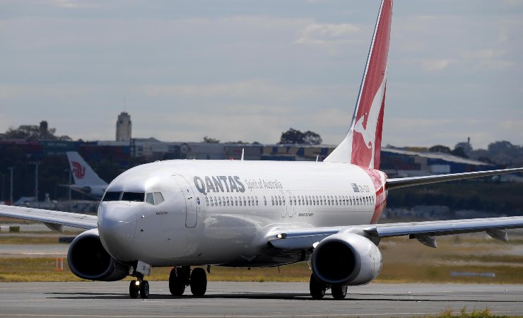 Aereo di linea della Qantas airlines